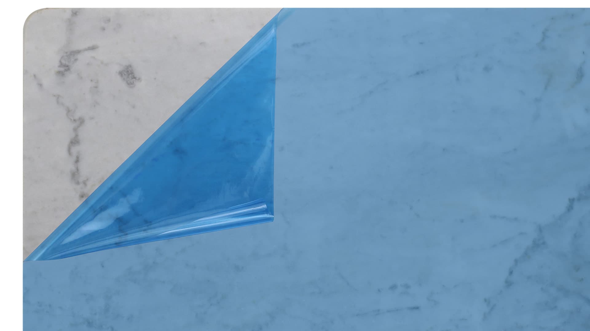 Surface Armor protective film lifting from a stone surface