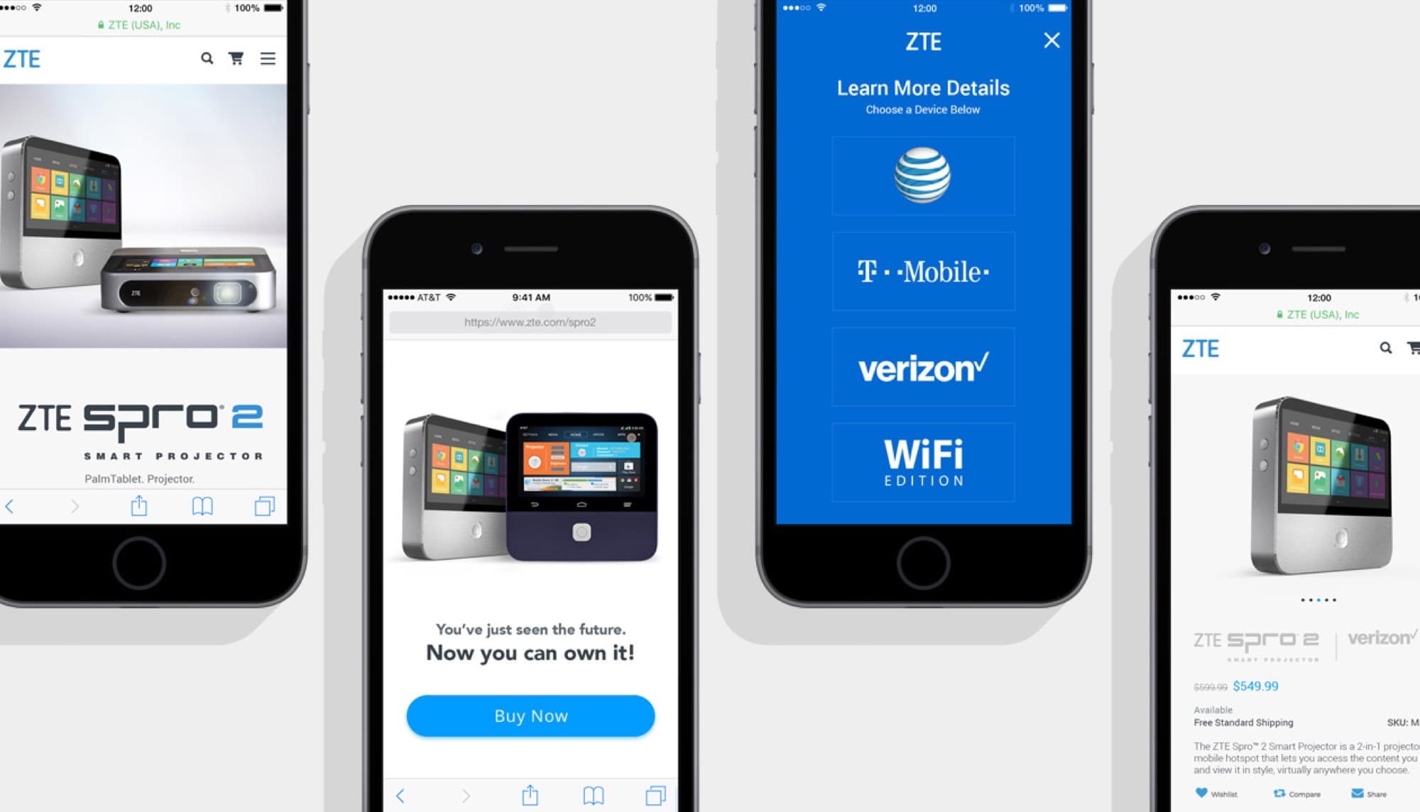 ZTE SPRO2 product landing design